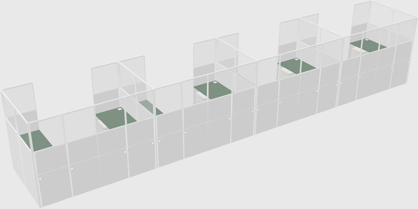 U-shaped cubicle