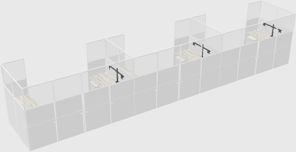 Cabine en u