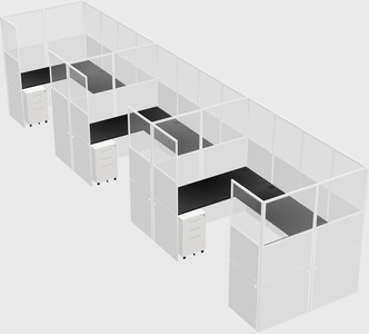 U-shaped cubicle