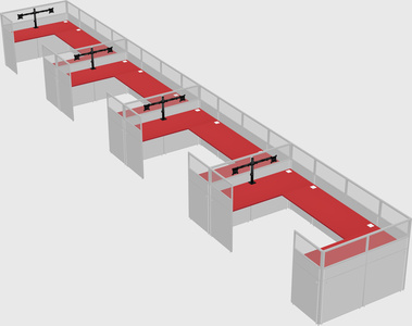 U-shaped cubicle