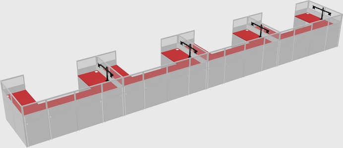 U-shaped cubicle