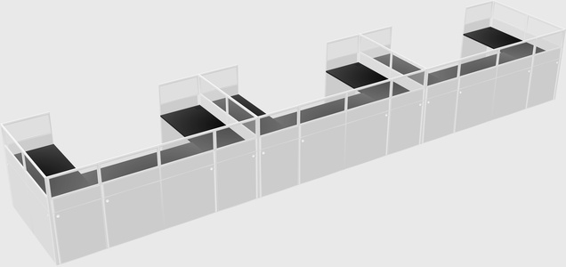 U-shaped cubicle