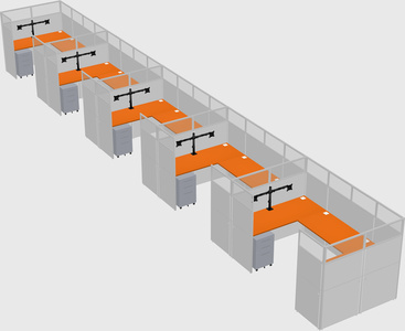 U-shaped cubicle