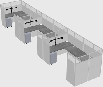 U-shaped cubicle