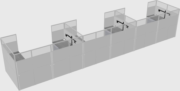 U-shaped cubicle
