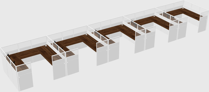 U-shaped cubicle