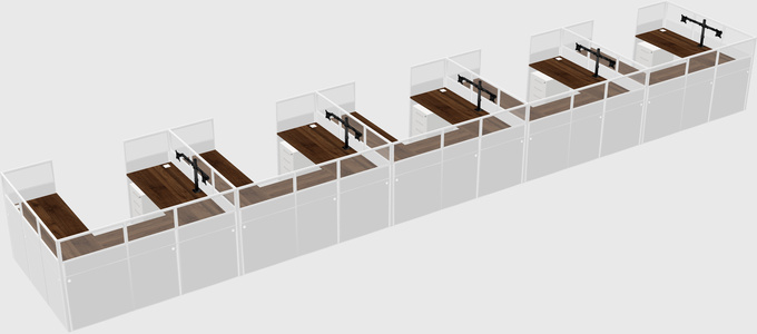 U-shaped cubicle
