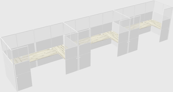 U-shaped cubicle