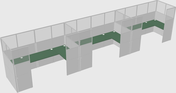 U-shaped cubicle
