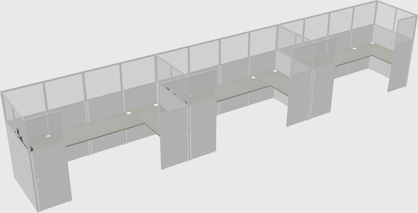 U-shaped cubicle