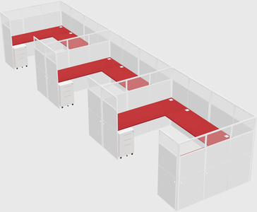 U-shaped cubicle