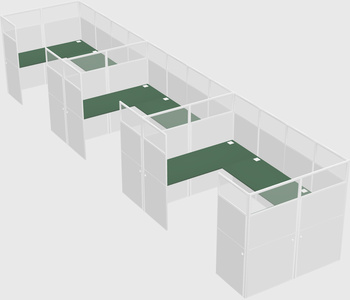 U-shaped cubicle