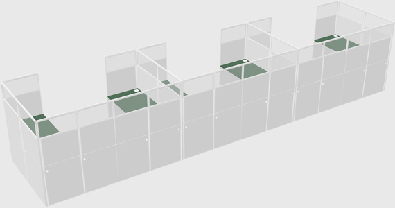 U-shaped cubicle