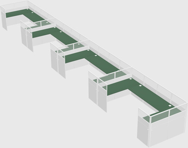 U-shaped cubicle