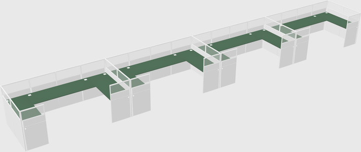 U-shaped cubicle