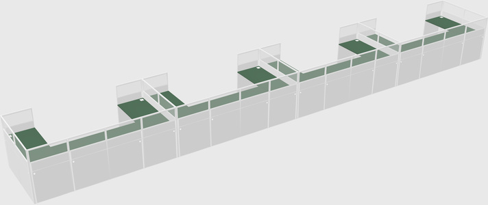U-shaped cubicle