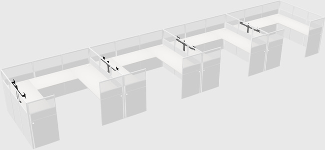 U-shaped cubicle