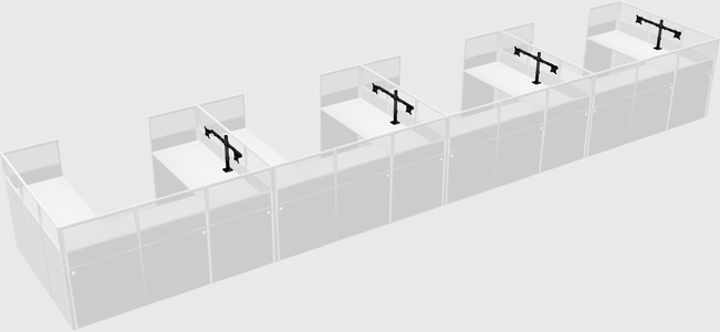 U-shaped cubicle