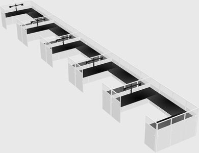 U-shaped cubicle