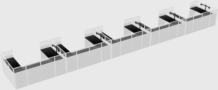 U-shaped cubicle