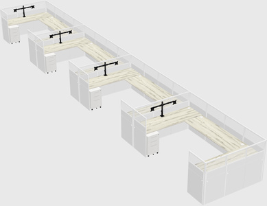U-shaped cubicle
