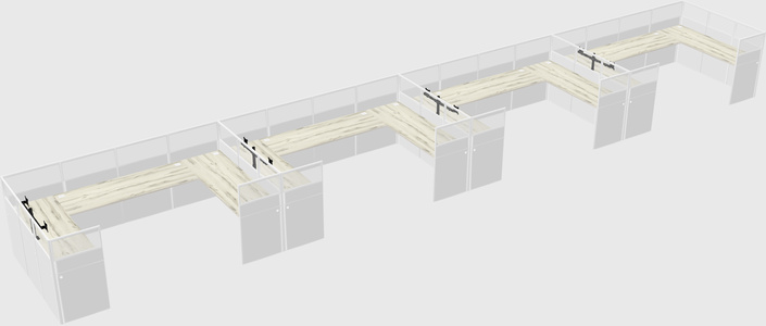 U-shaped cubicle