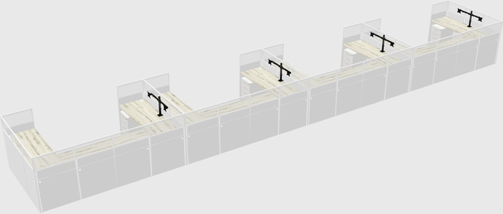 U-shaped cubicle