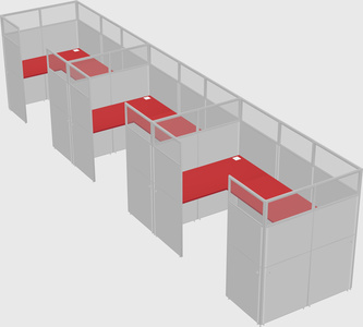 U-shaped cubicle