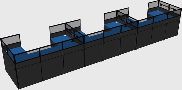 U-shaped cubicle