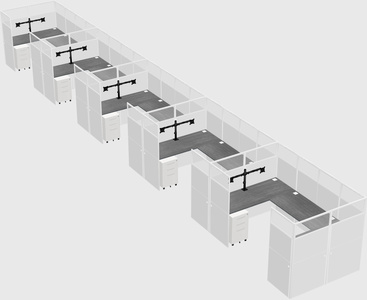 U-shaped cubicle