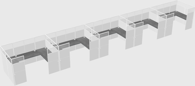 U-shaped cubicle