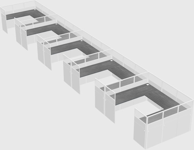 U-shaped cubicle