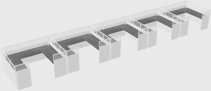 U-shaped cubicle