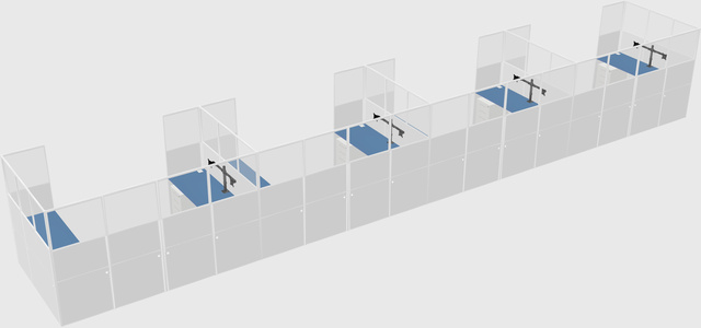 U-shaped cubicle