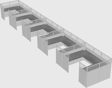 U-shaped cubicle