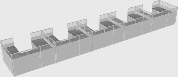 U-shaped cubicle