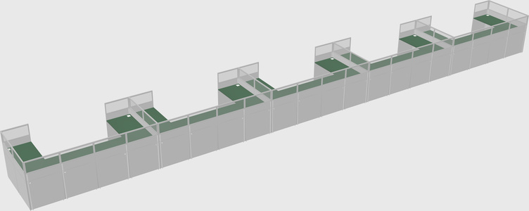 U-shaped cubicle