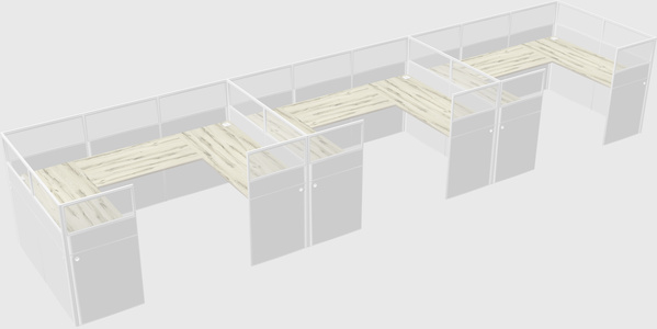 U-shaped cubicle