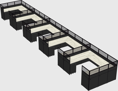 U-shaped cubicle