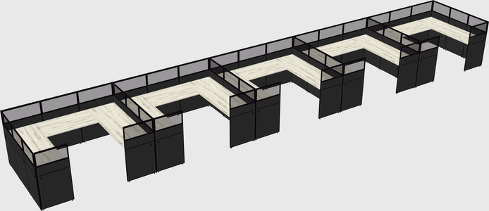 U-shaped cubicle