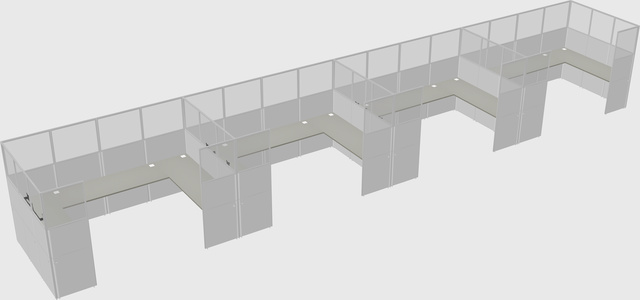 U-shaped cubicle