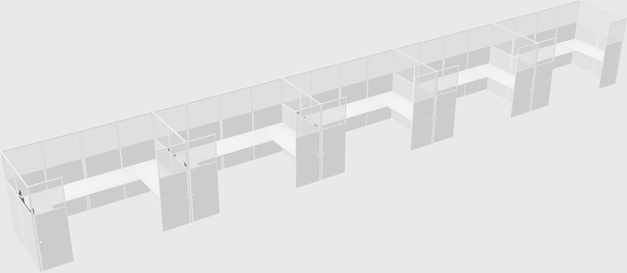 U-shaped cubicle