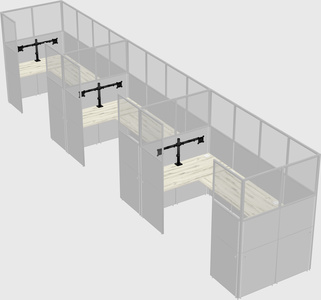 U-shaped cubicle