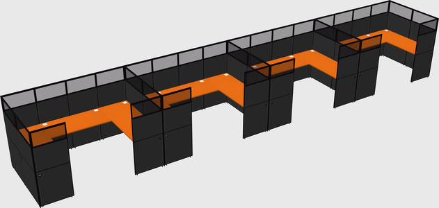 U-shaped cubicle