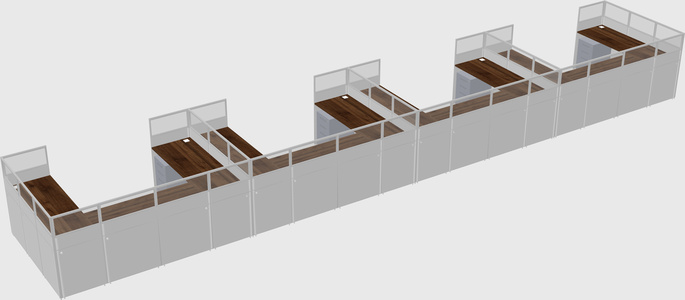 U-shaped cubicle