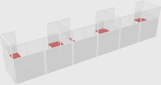 U-shaped cubicle