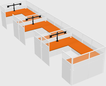 U-shaped cubicle