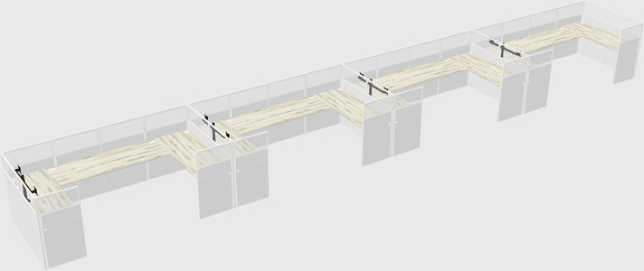 U-shaped cubicle