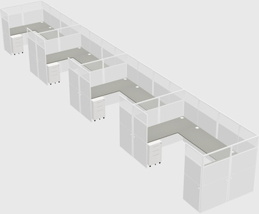 U-shaped cubicle