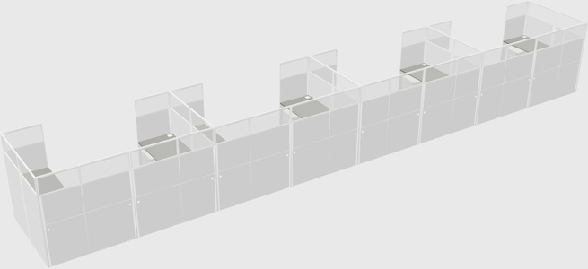U-shaped cubicle